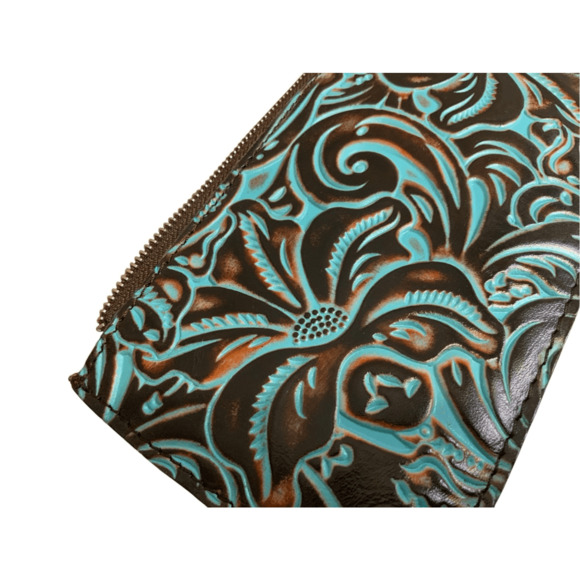 Patricia Nash Tooled Leather Wristlet Wallet - Picture 2 of 9